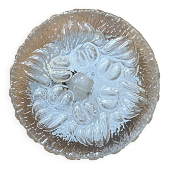 Applique murale en verre moulé 1970 1980 seventies luminaire plafonnier