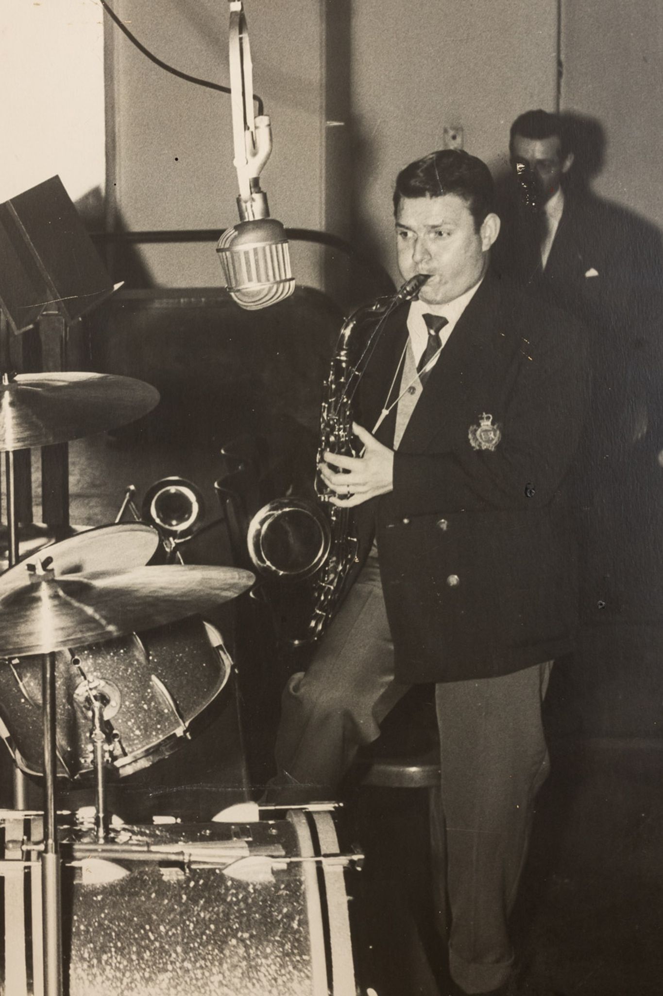 Jazz Band, 1940s b/w images on heavy wooden panels, 85 x 99 cm