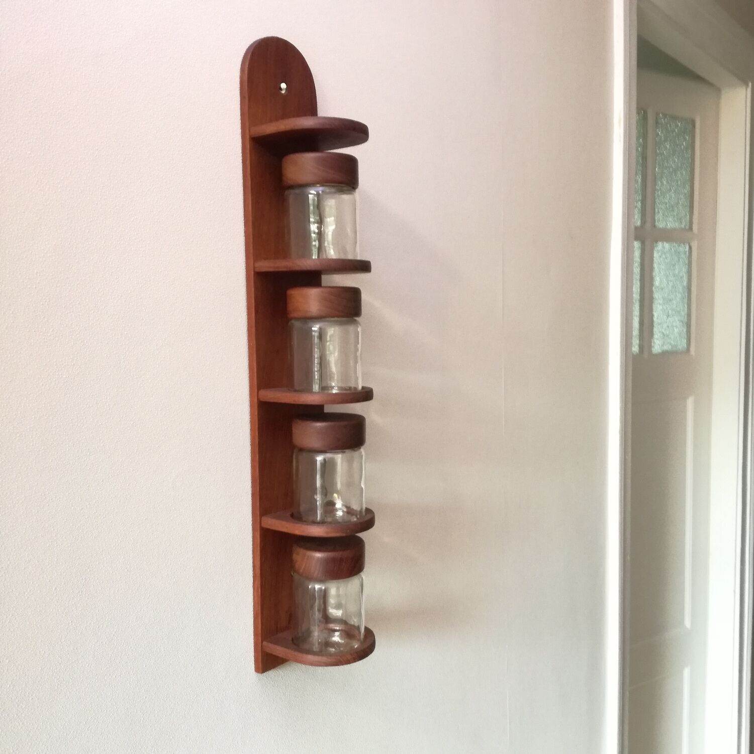 Wall spice rack by digsmed, Denmark, 1960s