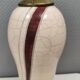 Table lamp in crackled ceramic with brass top, by Jenkin, 1970s.