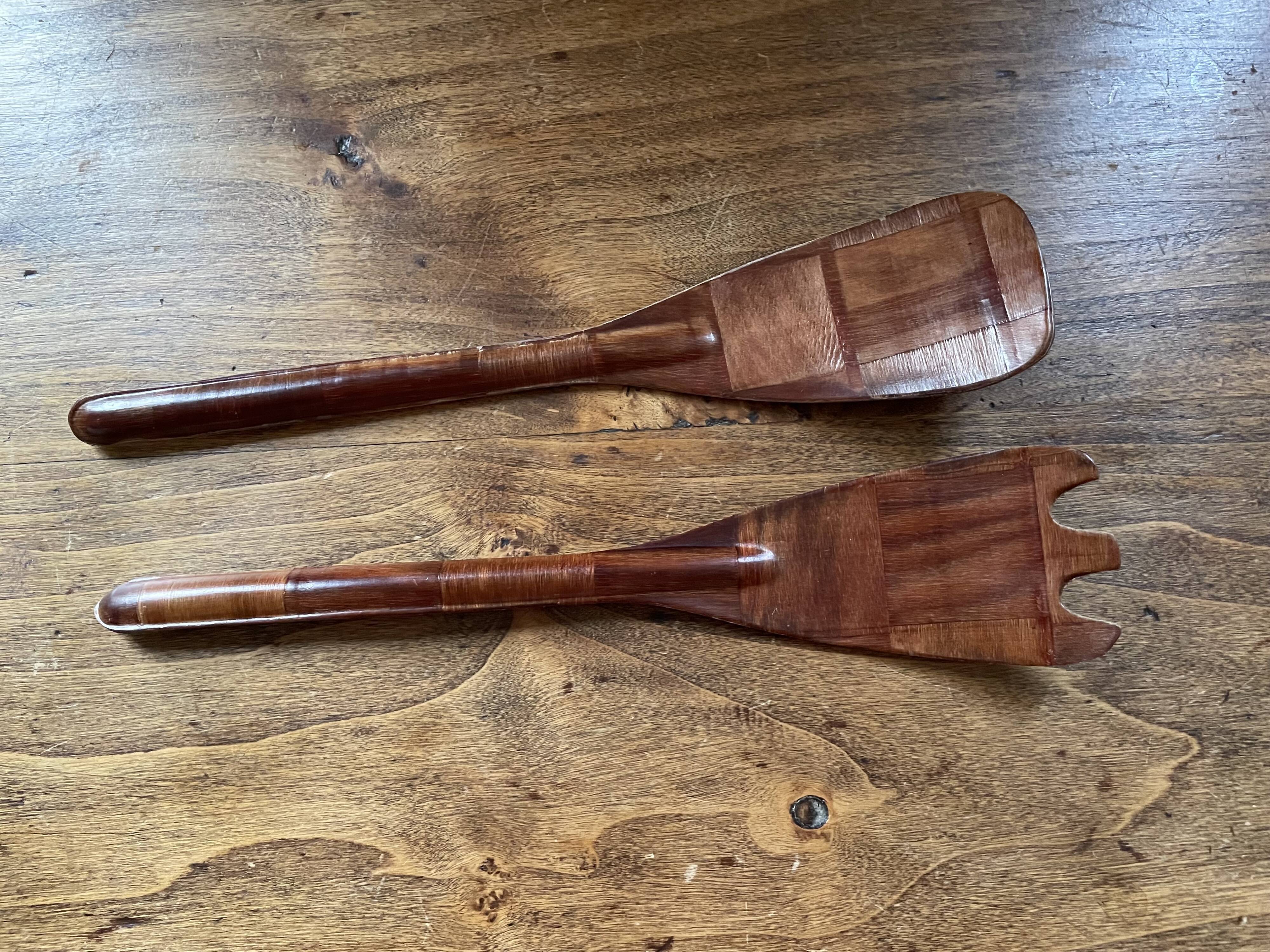Wooden salad servers - vintage