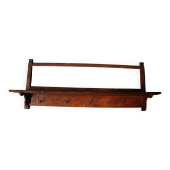 Workshop shelf with hooks