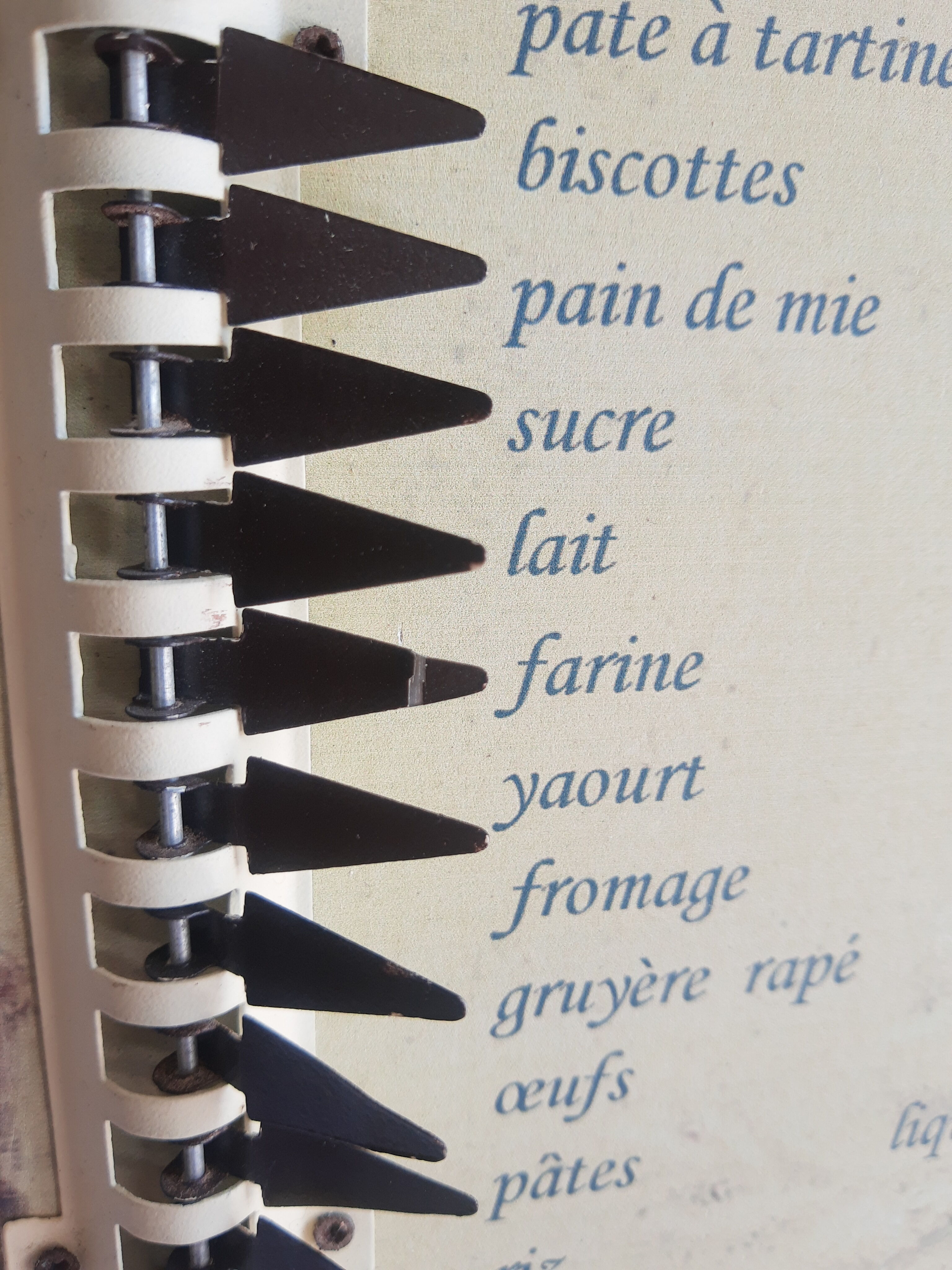 Vintage wooden organizer shopping list