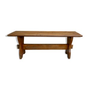 Banc en bois massif des années 60, L 112 cm