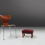 Red Art Deco stool Ca.1930
