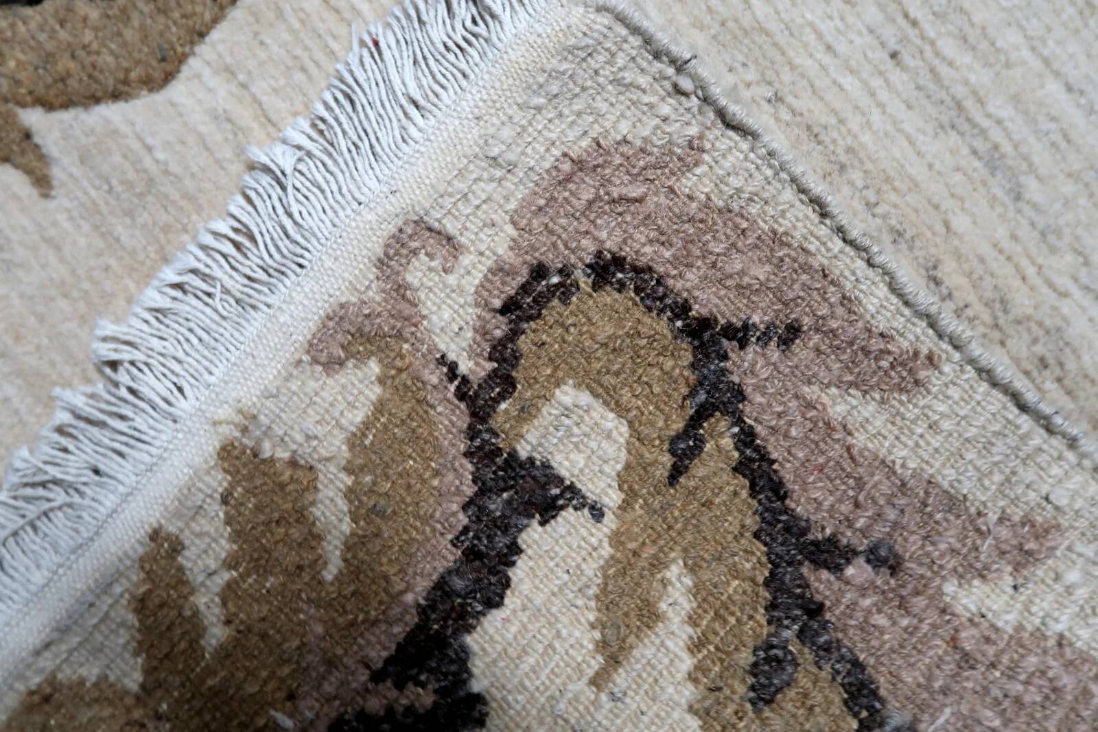 Vintage Tibetan Art Deco Khaden rug 92cm x 206cm 1960s