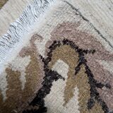 Vintage Tibetan Art Deco Khaden rug 92cm x 206cm 1960s