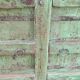 Buffet long en bois avec portes anciennes vertes