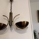 Vintage Space Age Italian Modernist Brass Gold Chandelier