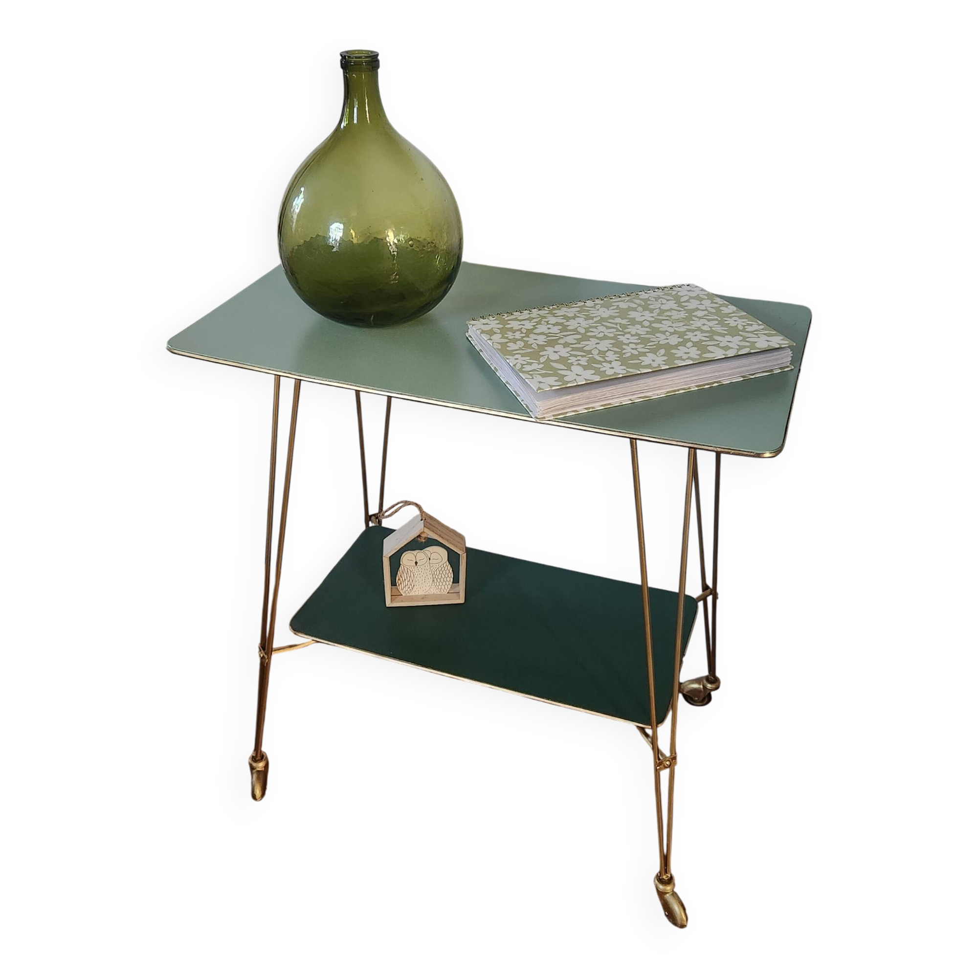 vintage rolling serving cart