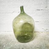 Large green Lady-Jeanne in blown glass