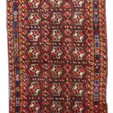 Tapis antique fait main kurde du Moyen-Orient 119cm x 230cm (1920s)