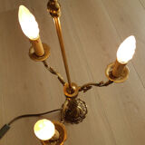 Bouillotte lamp in gilded bronze
