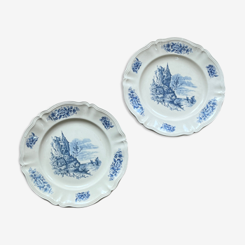 Two Sarreguemines dishes
