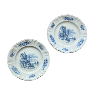 Two Sarreguemines dishes