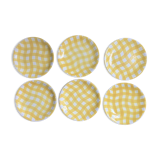 Set of 6 Salins checkered plates