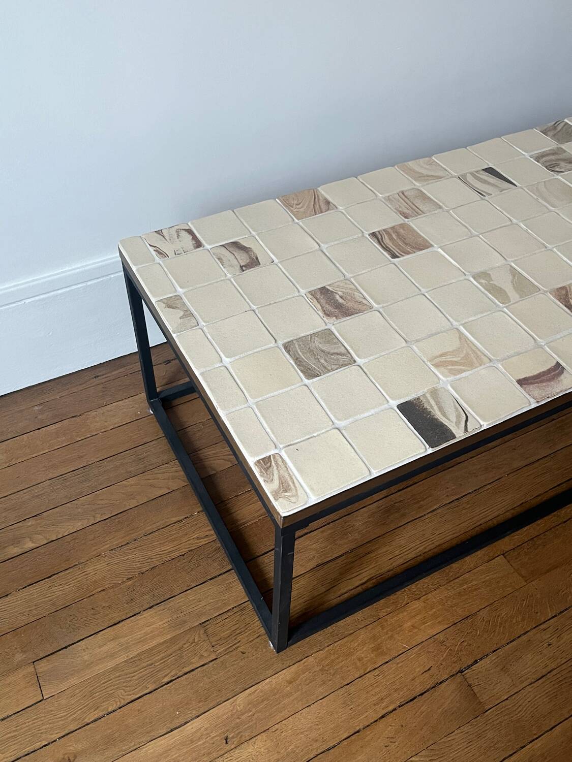 Ceramic and metal coffee table