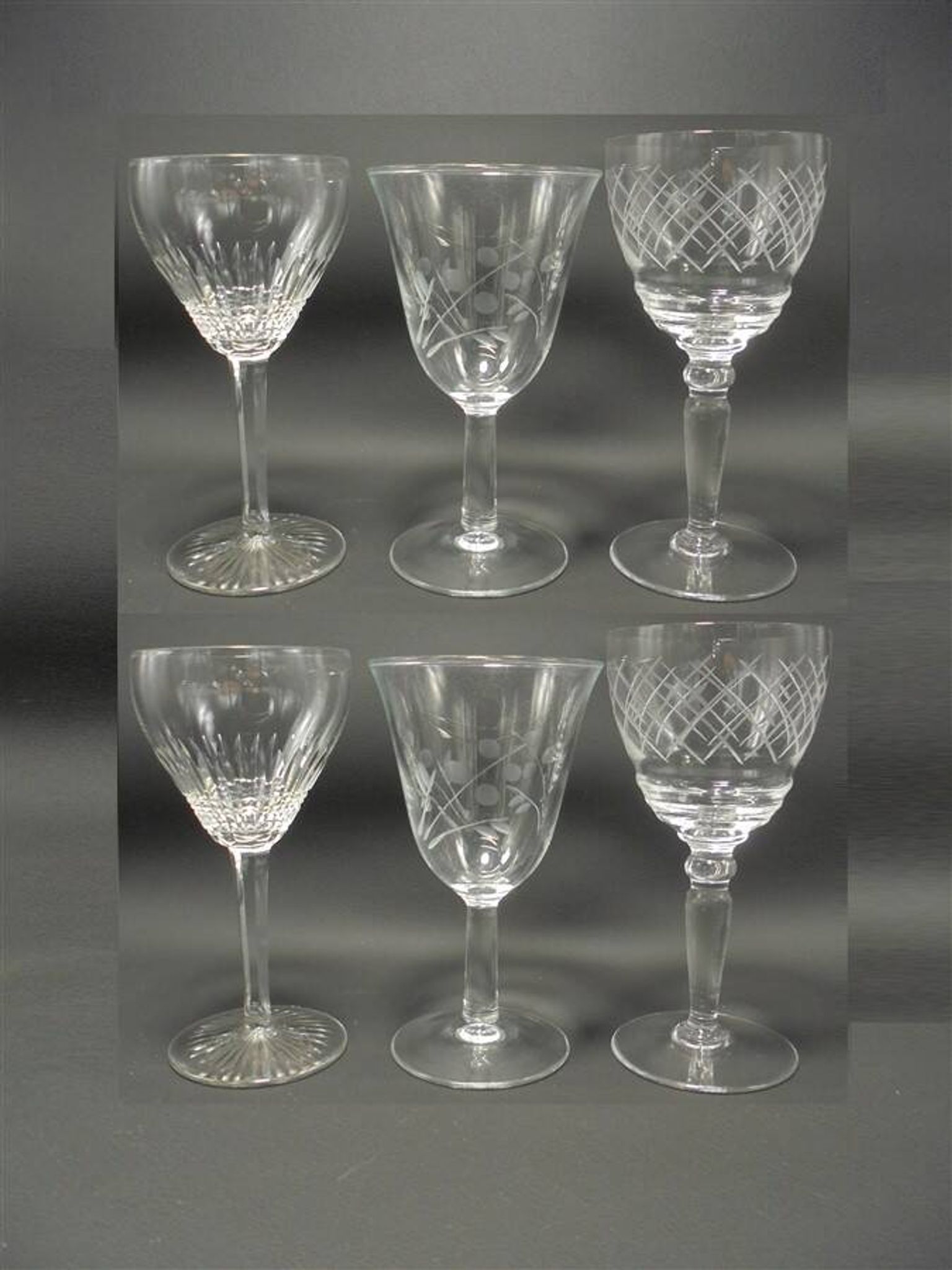 Set of 6 small glasses