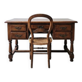 Bureau ancien en bois brun