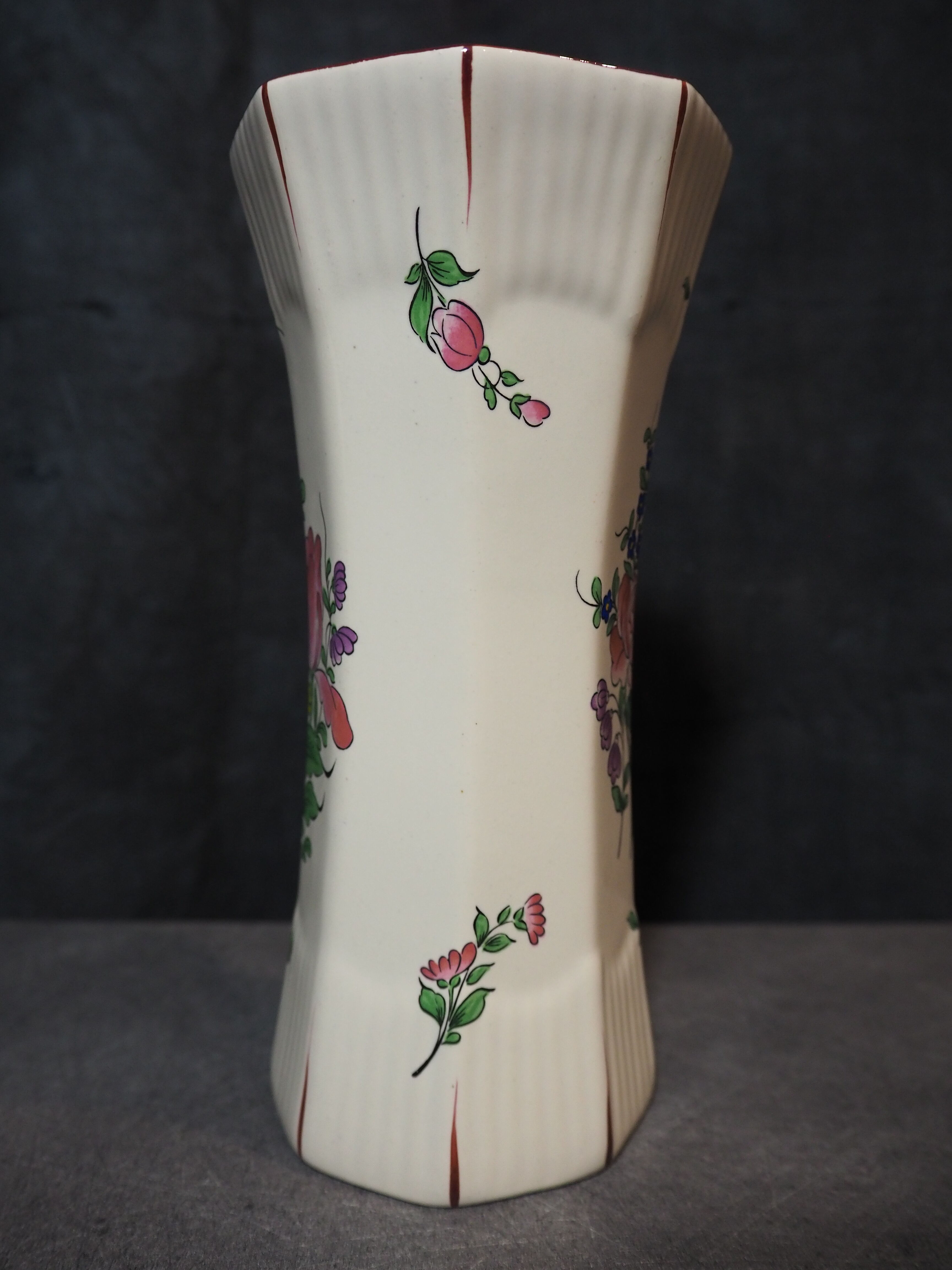 Pan vase 'small' reverbere collection, earthenware lunéville france kg
