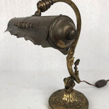 Bronze and copper articulated desk lamp circa 1900