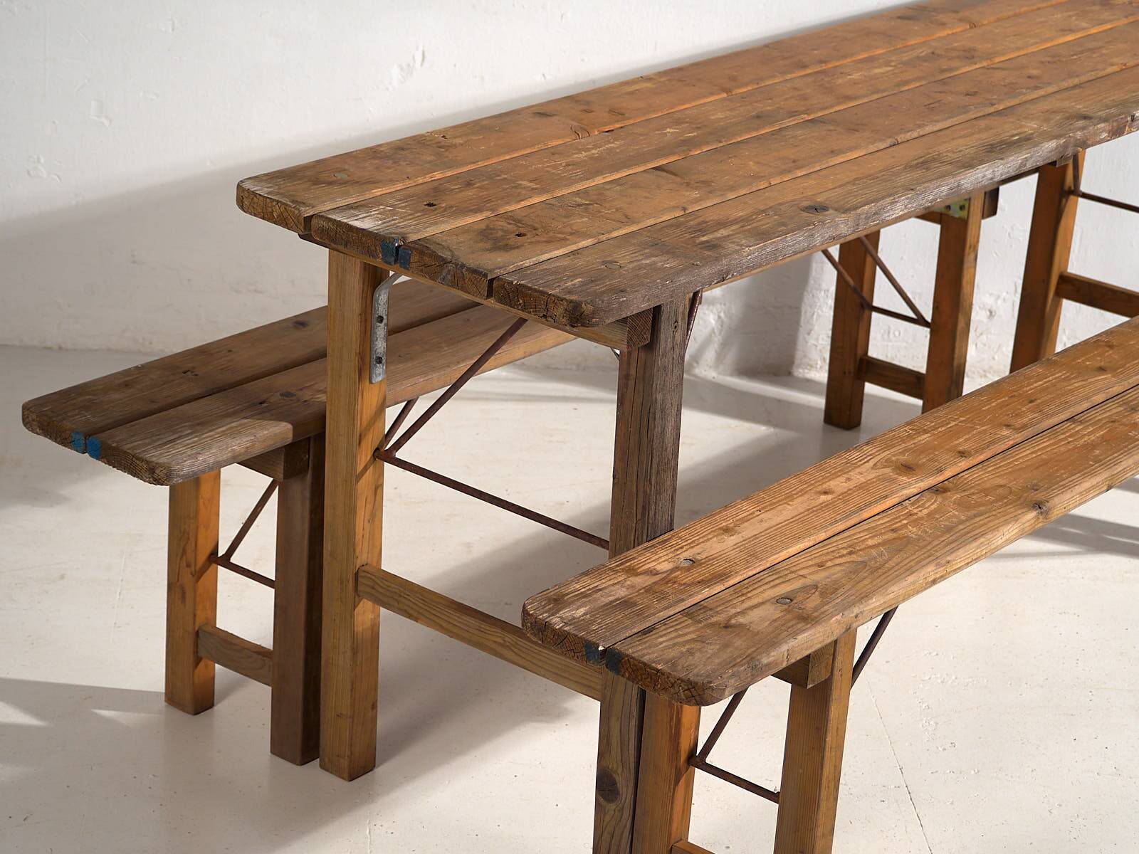 Outdoor table and bench set (c.1950)