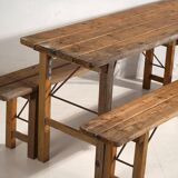 Outdoor table and bench set (c.1950)