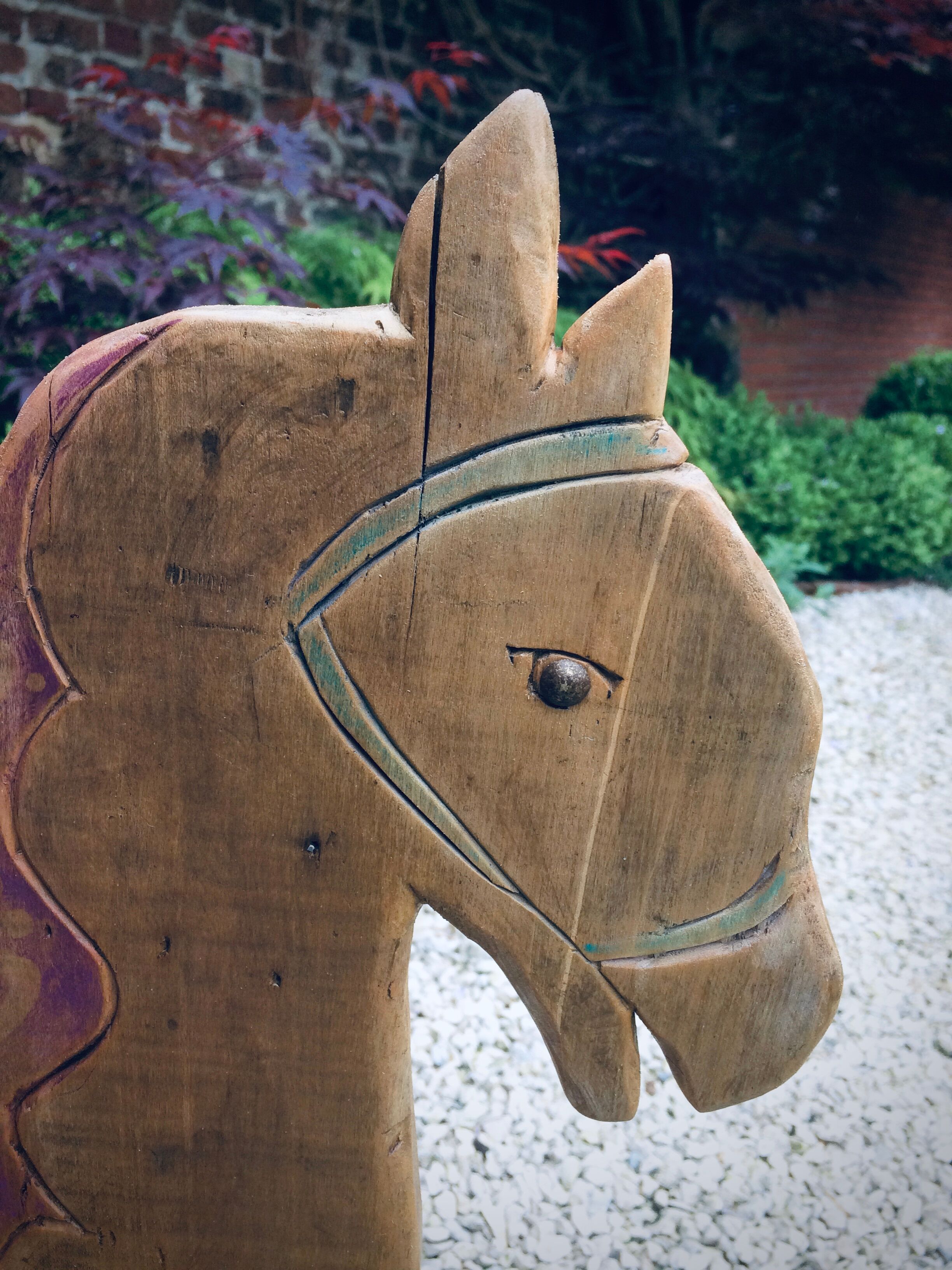 Child rocking horse wooden