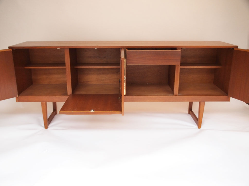Scandinavian sideboard with cubic feet, 50's