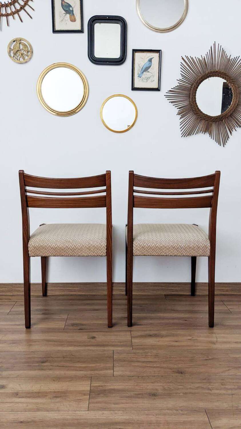 Set of 6 60's Scandinavian design chairs