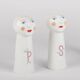 Porcelain salt and pepper pots designed by Jindra Viková