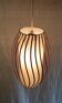 Vintage suspension in copper metal and fabric - mid 20th century.