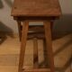 Solid wood stepladder with 4 levels, 20th century, mortise-tenon mountings