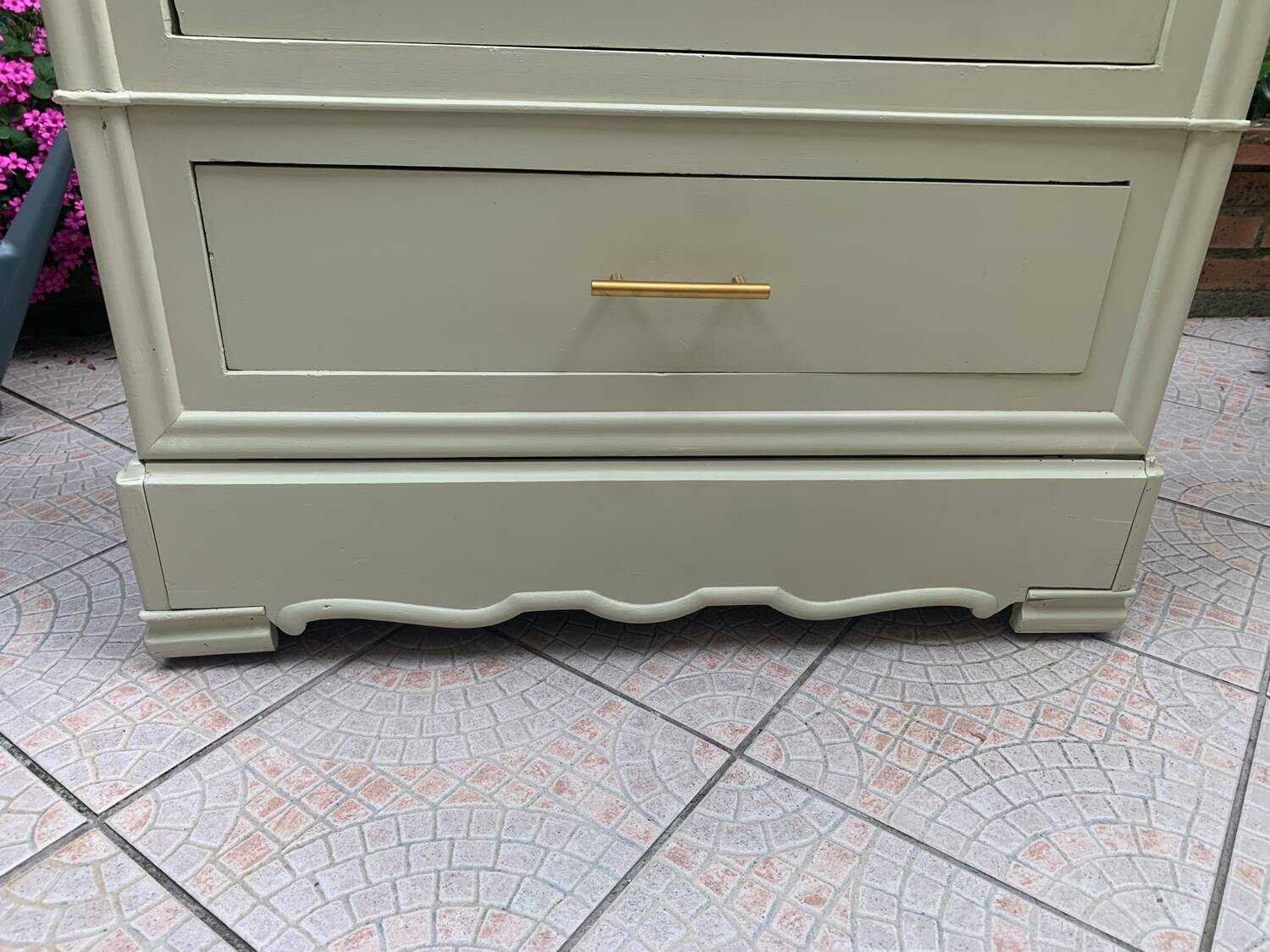 Old wooden bonnet cupboard