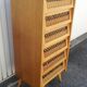 Commode semainier en chêne et osier