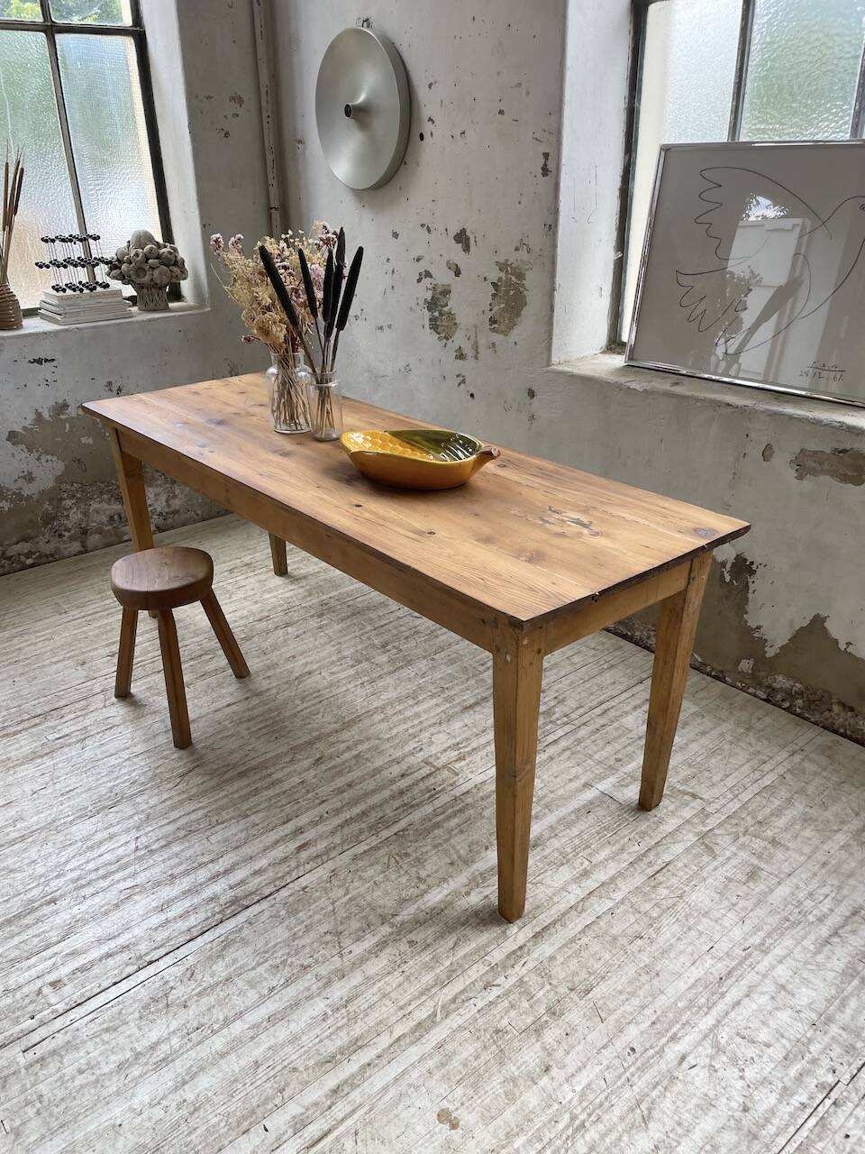 2m pine farm table