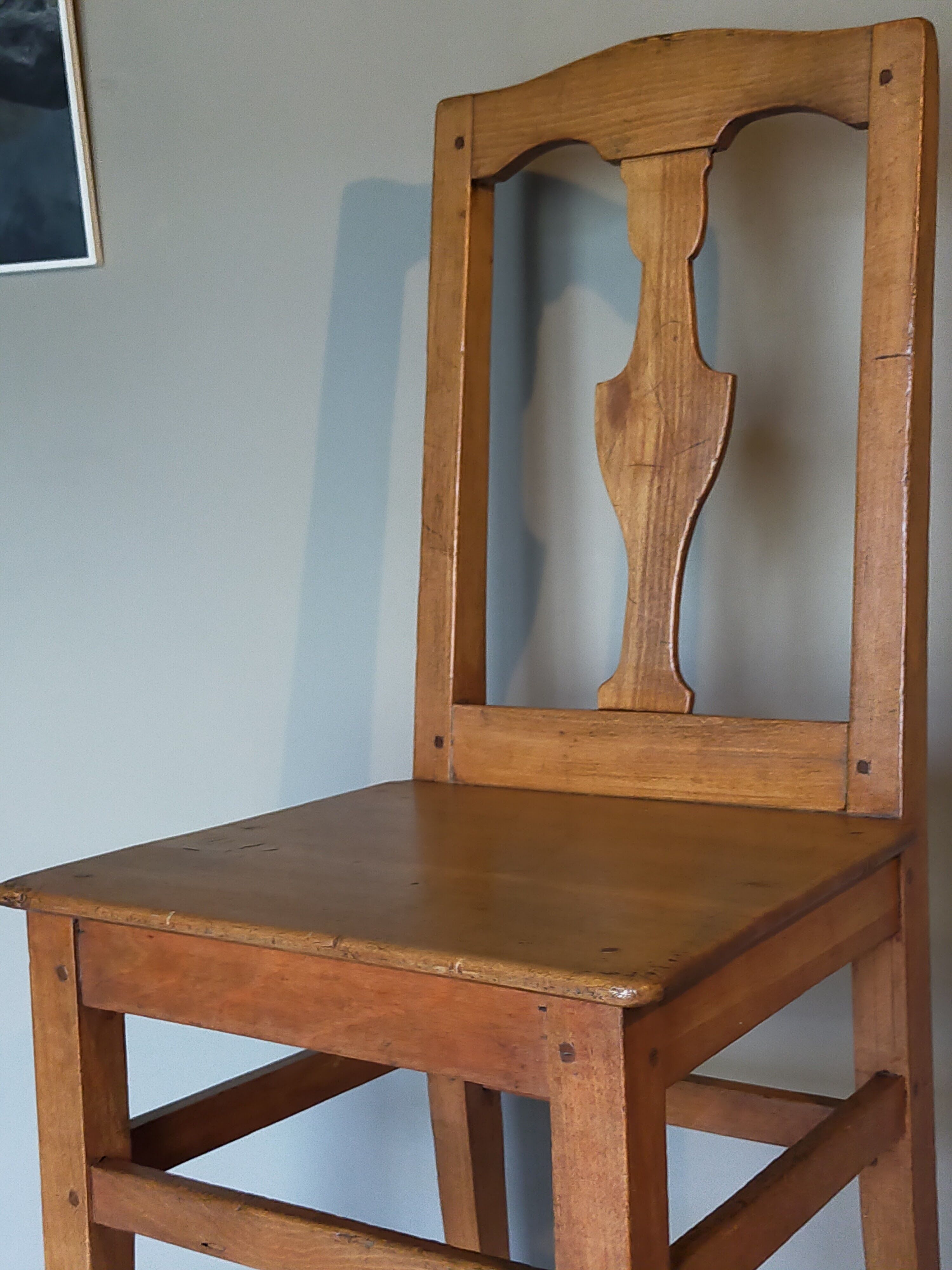 Chaise lorraine art populaire fin XIXème à dossier balustre