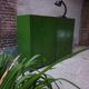 Vintage steel cupboard, shelf cupboard, kitchen island green
