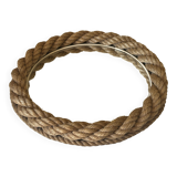 Round mirror in vintage rope 60