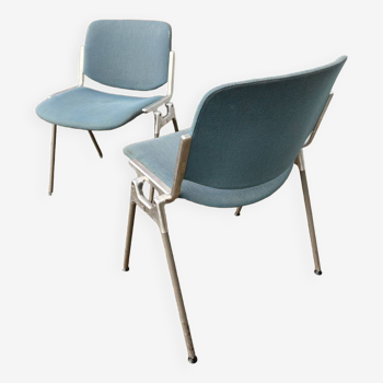 Paire de chaises de G. Piretti pour Castelli