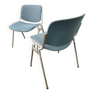 Paire de chaises de G. Piretti pour Castelli