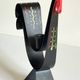 Vintage suede metal rooster-shaped candlestick