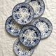 6 dessert plates in iron earth Flora, Creil and Montereau late nineteenth