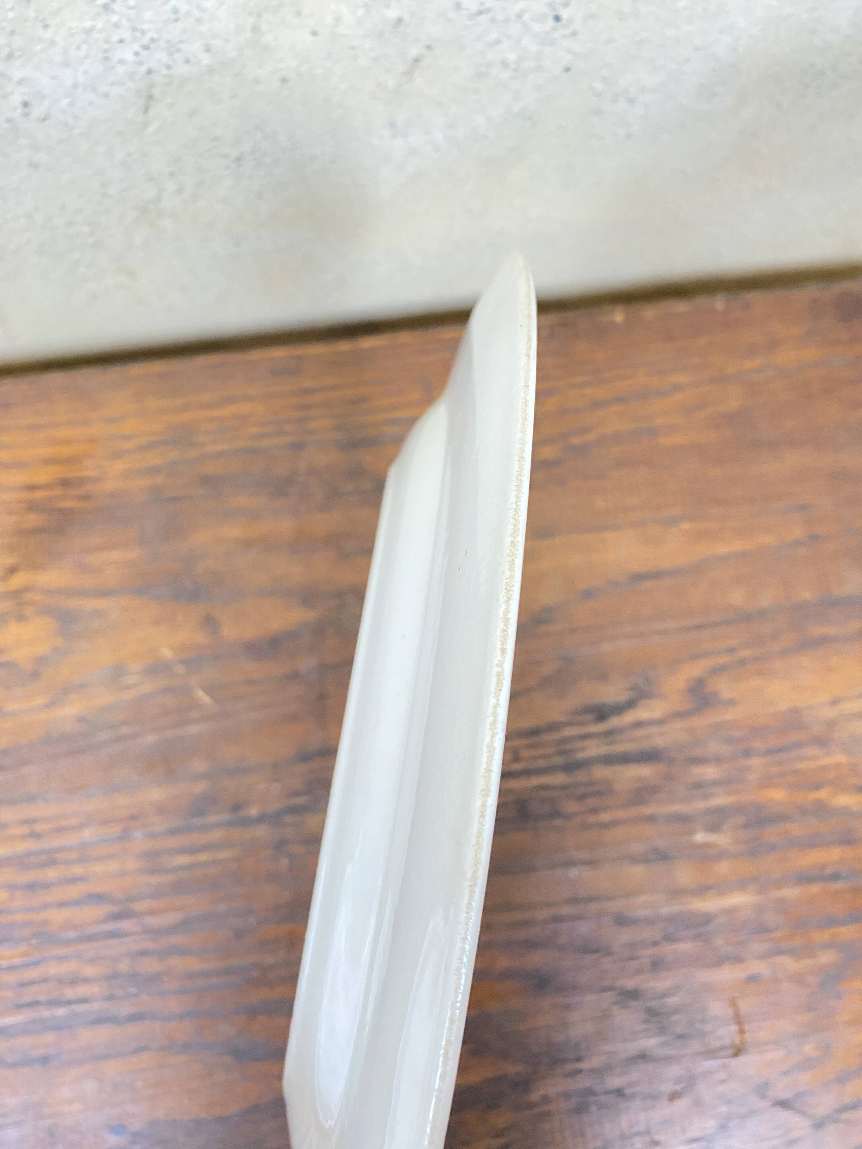 Large blue and white porcelain plate 20th art nouveau