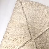 Berber carpet Beni Ouarain new ecru with engraved ecrus patterns 2,15x1.52m