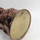 Sculptural copper umbrella stand with tribal faces, 1970s