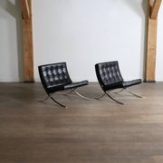 Pair of Barcelona chairs by Ludwig Mies van der Rohe for Knoll, 1960s.