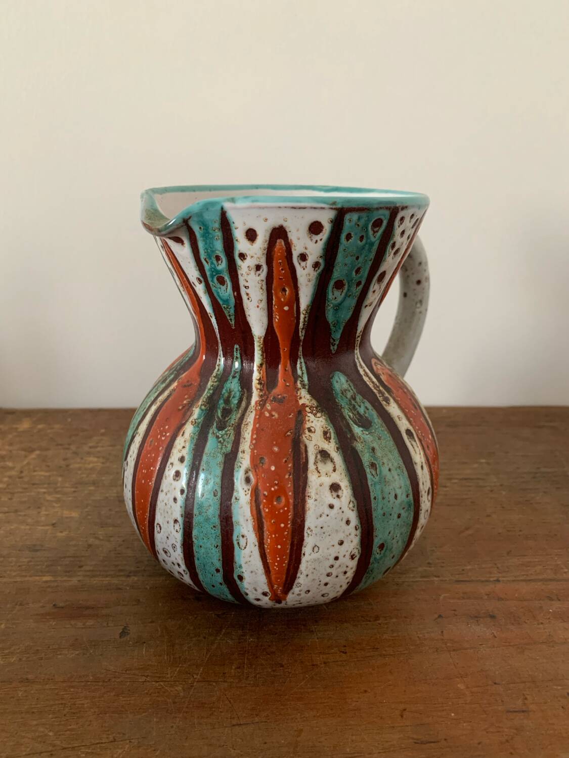 Vintage Vallauris Ceramic Pitcher Circa 1960