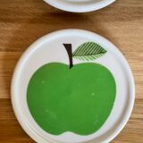 Set of 6 coasters Herrandiz Green Apple Vintage 1970