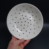 Digoin white earthenware strawberry drain plate - circa 1950 - Vintage
